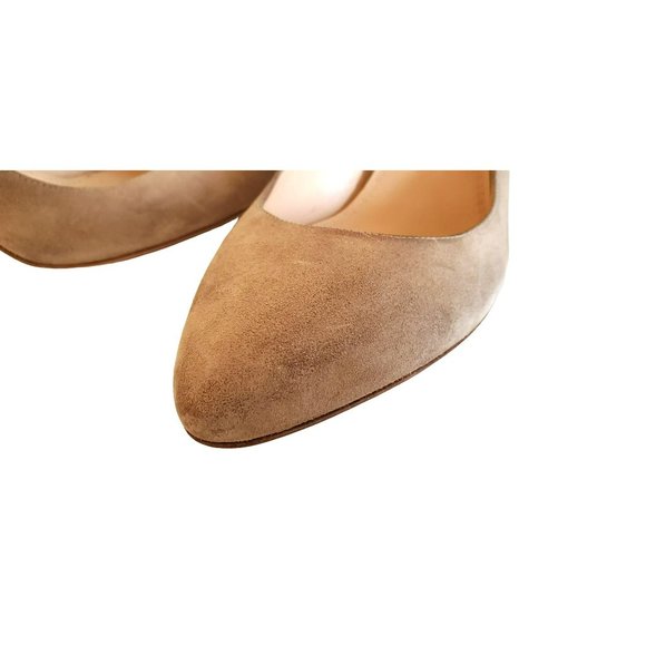 Ralph Lauren Collection Purple Label Taupe Suede Italy Ankle Strap Shoe 9.5 - Picture 3 of 8